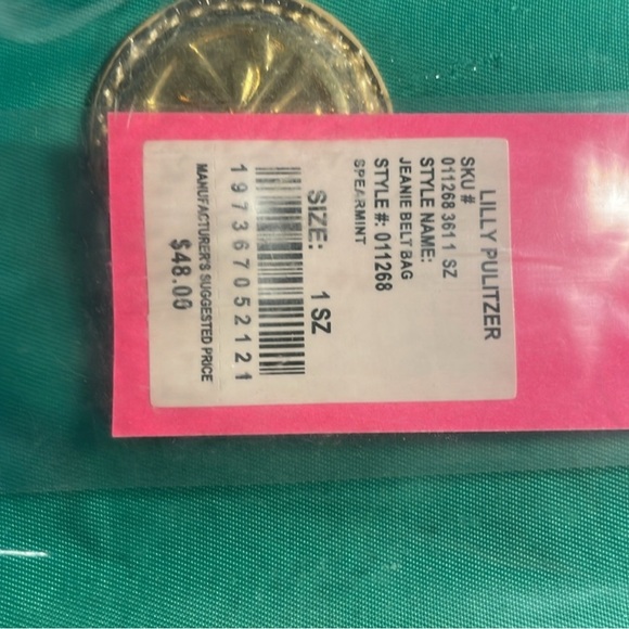 Lilly Pulitzer Fanny Pack Jeanie Belt Bag Spearmint Green NWT - Picture 3 of 9